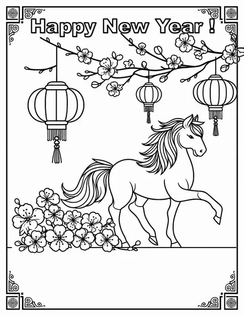 17 Tô màu vui chủ đề ngựa con mang năng lượng đầu năm