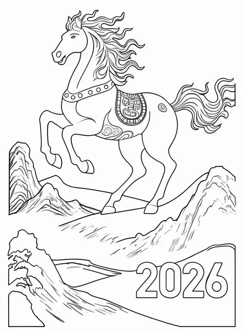 16 Hình ngựa phong cách xuân giúp bé thỏa sức sáng tạo ngày nghỉ Tết