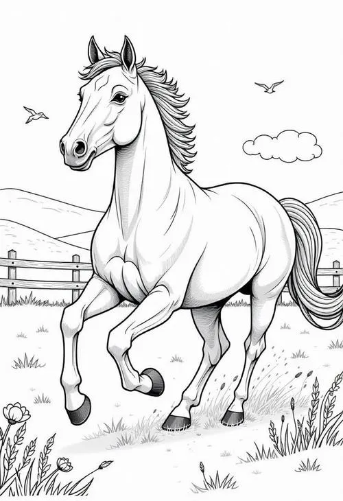 35 Tô màu con ngựa và khoảnh khắc cha mẹ cùng con cười vui