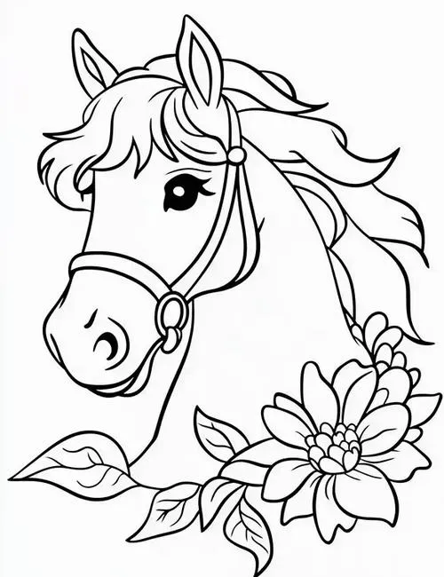 52 Tô màu sáng tạo con ngựa cho bé 5 tuổi