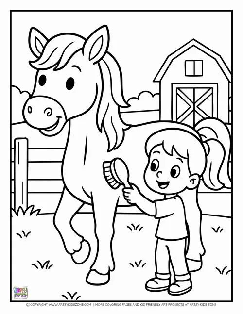 55 Trang tô màu ngựa mặc áo choàng trong truyện tưởng tượng