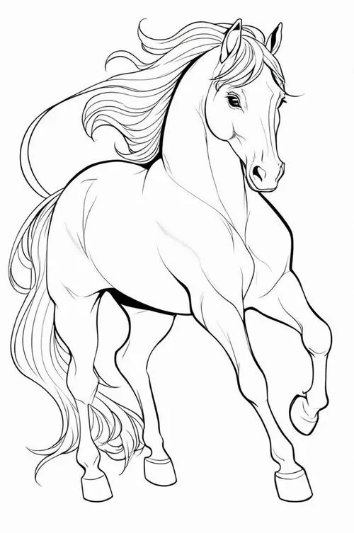 57 Trẻ học tô màu ngựa phát triển tập trung cho trẻ 6 tuổi