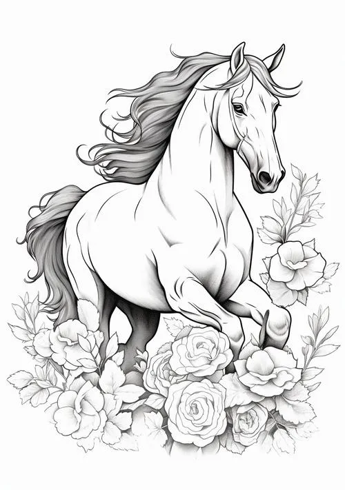 37 Tranh tô màu ngựa cho bé rèn tay khéo và óc sáng tạo
