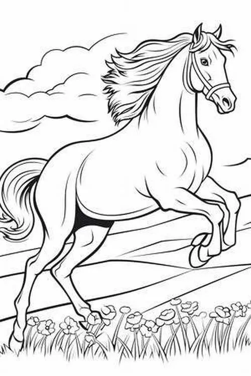 38 Trang học tô màu ngựa chibi mắt tròn đáng yêu