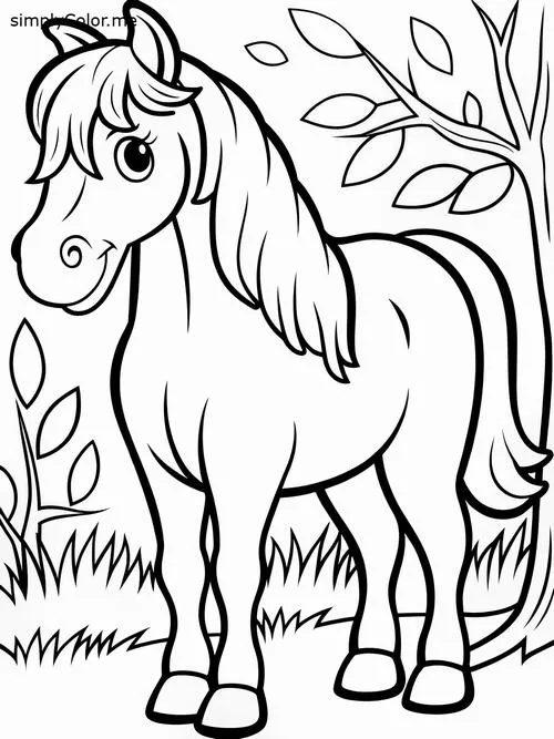 40 Hoạt động tô màu ngựa và bé tập tô cùng màu sắc