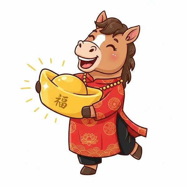 4 Trang tô màu chú ngựa nhỏ với khăn đỏ đáng yêu cực