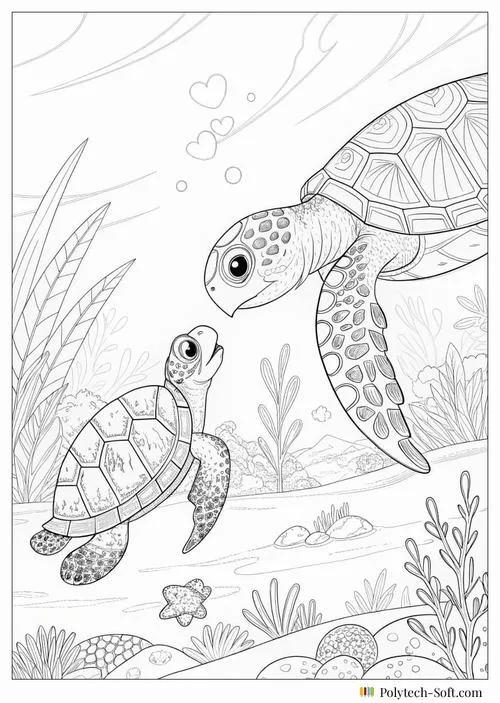 Hoạt động tô màu con rùa cùng bút sáp màu vui nhộn