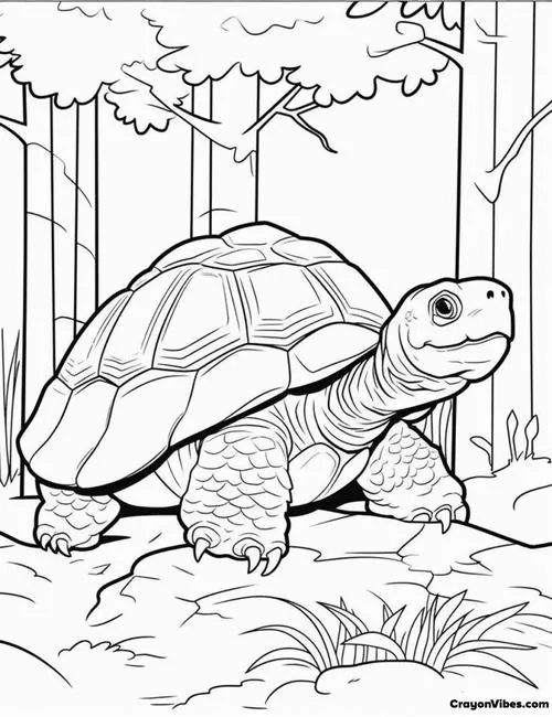 Hoạt động tô màu rùa cùng cha mẹ cho trẻ 4 tuổi