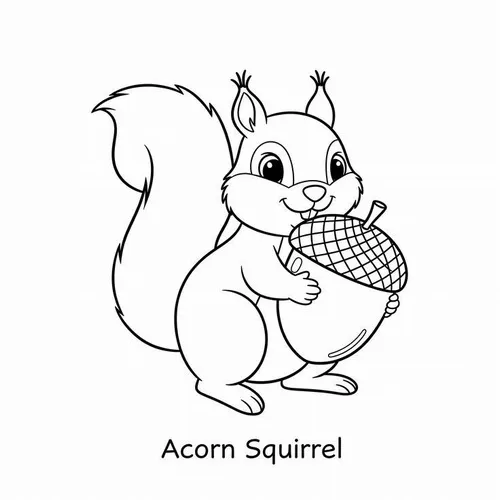 19 Mẫu con sóc đáng yêu giúp bé làm quen màu nâu cam ấm áp