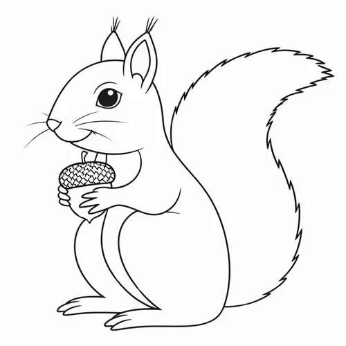 17 Bức tranh tô sóc xinh với mắt tròn long lanh cho bé 3 tuổi