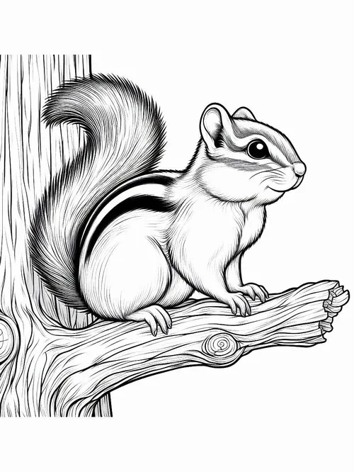 21 Trang tập tô con sóc ngồi ôm quả sồi rất đáng yêu