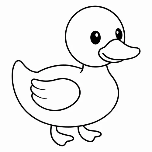 14 Tờ giấy tô màu con vịt đang vỗ cánh trong nông trại xanh mát