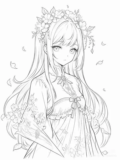 Tải tranh tập tô công chúa anime phong cách dễ thương