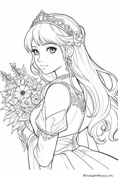 23 Trẻ học tô màu công chúa anime cá tính cho trẻ 6 tuổi