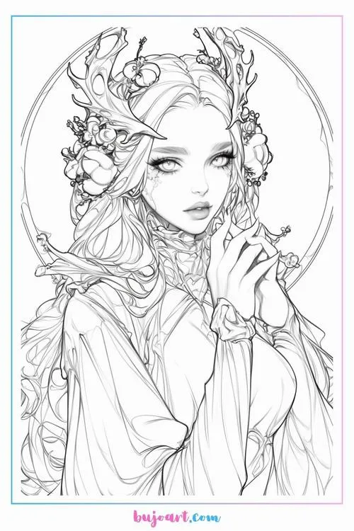 21 Bộ tranh tô màu công chúa anime ngầu đậm chất cá tính