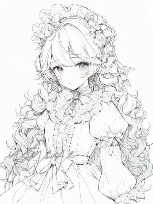 11 Trang tô màu công chúa anime phong cách ngầu dễ thương mà chất