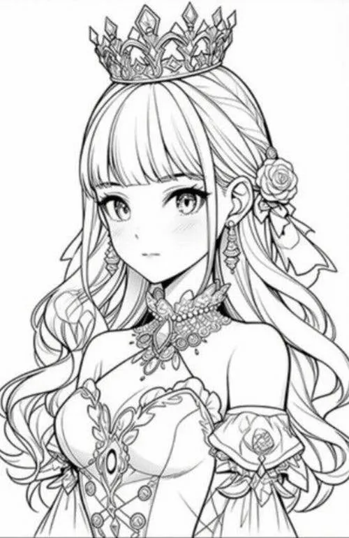 10 Hoạt động tô màu công chúa anime phong cách lạnh cuốn