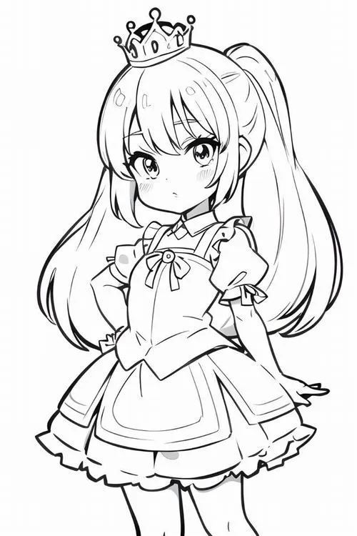 3 Tô màu công chúa anime chibi không bánh bèo cho bé lớn