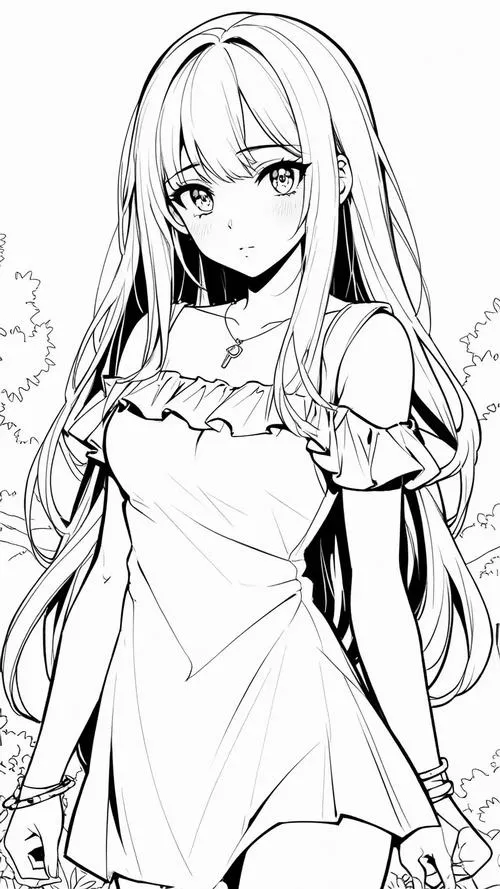 33 Tô màu vui công chúa anime mắt vàng sáng nổi bật