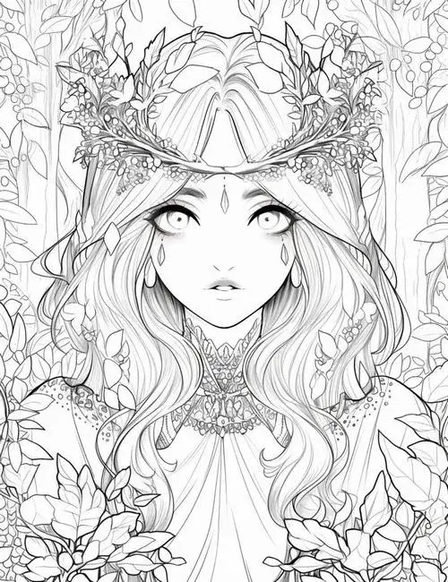 89 Tải 80 Tranh tô màu Công Chúa Anime ngầu miễn phí đầy lạnh lùng cá tính cho bé mê fantasy