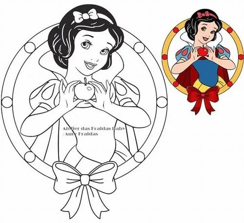 8 Tranh tô màu Bạch Tuyết giúp bé phát triển sáng tạo tự nhiên