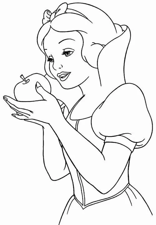 18 Tô màu sáng tạo Bạch Tuyết cho bé 5 tuổi