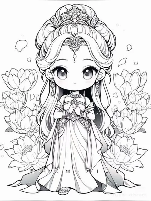 Hoạt động tô màu công chúa dễ thương phát triển thẩm mỹ sáng tạo