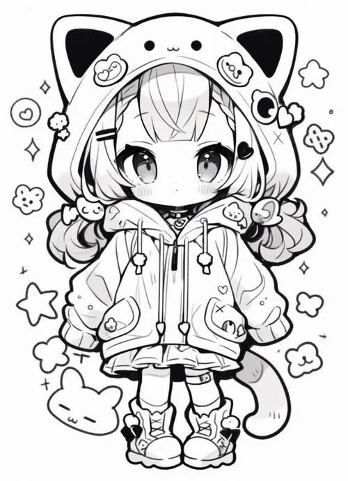 Trang tô màu công chúa chibi nhẹ nhàng giúp bé tránh xa điện thoại