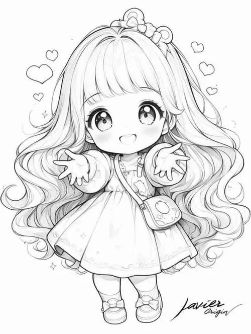 Cách tô công chúa chibi vương miện cho bé 3 tuổi