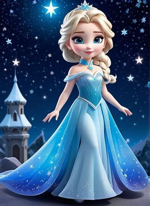 2 Tranh Elsa Frozen cho bé yêu thích màu xanh