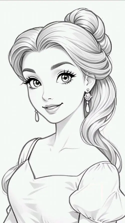 Cách tô nàng Lọ Lem váy xanh lam pastel nhẹ