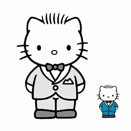 Hình tô Dear Daniel thời trang nhẹ nhàng hợp bé thích mèo Sanrio