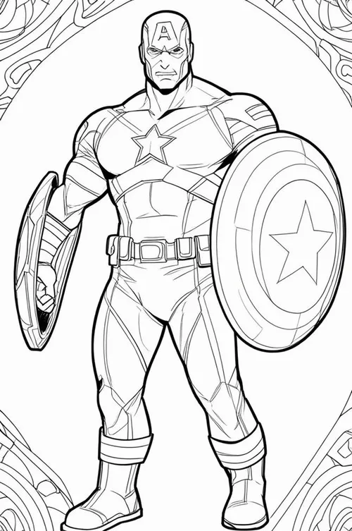 12 Trang học tô màu anh hùng sao trắng giúp bé rèn tập trung từng mảng màu