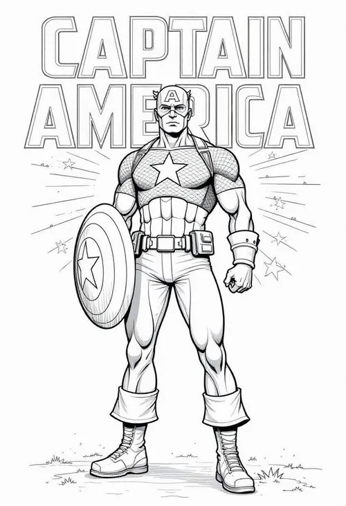 23 Trang tô màu khiên Vibranium từng vòng rõ ràng cực dễ cho bé nhỏ