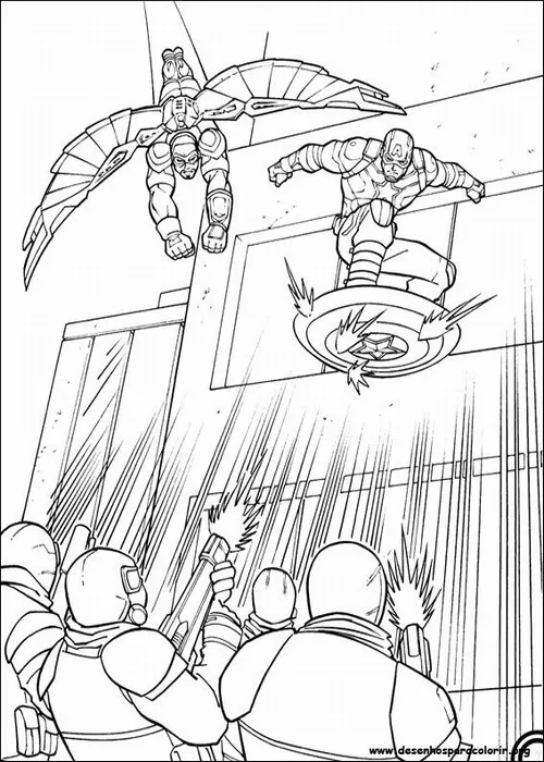 9 Bức tranh tô Captain America với khiên Vibranium nhiều vòng màu cho bé 3 tuổi