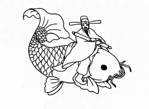 12 In hình tập tô ông Táo cá chép nổi bật trong tranh dân gian