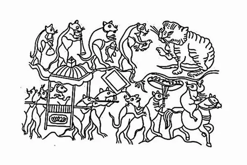 7 Bức tranh tô đám cưới chuột dân gian đầy tiếng cười cho bé 3 tuổi