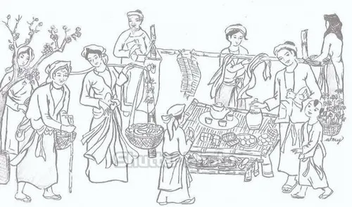 6 Tô màu sáng tạo bé thỏa sức phối chàm vàng trong tranh Đông Hồ