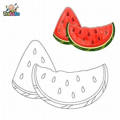 Khám phá 35 Tranh Tô Màu Dưa Hấu Đỏ tạo cảm hứng mùa Tết lễ hội cho bé