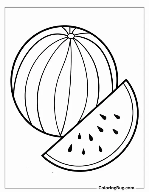 12 Dưa hấu tươi vui và bộ tô màu tạo cảm hứng mùa hè cho bé
