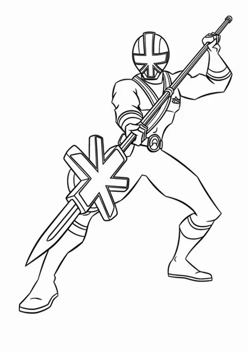 18 Tô màu sáng tạo đội Gao kết hợp tạo dáng mạnh mẽ cho bé 5 tuổi