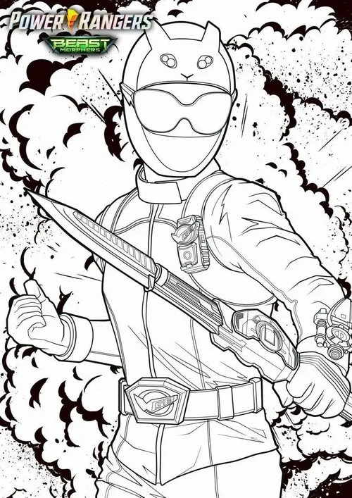 26 Trẻ học tô màu Gao Đỏ trong cảnh chiến đấu đầy khí lực cho trẻ 6 tuổi