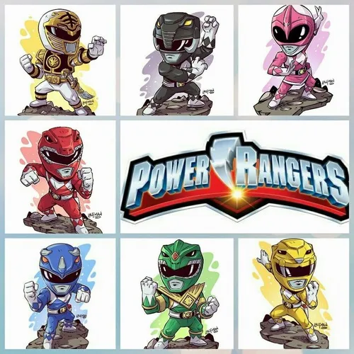 2 Hình tô màu chiến binh Gao Đỏ Vàng Trắng nổi bật giúp bé thêm hứng thú