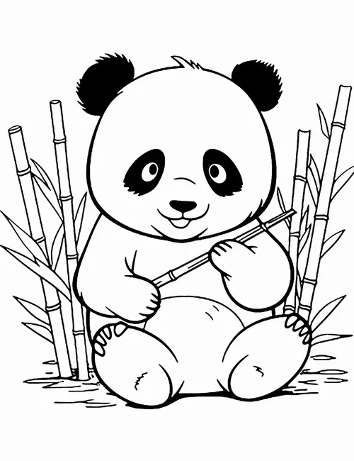 3 Cách giúp bé thư giãn với tranh tô gấu trúc đơn giản