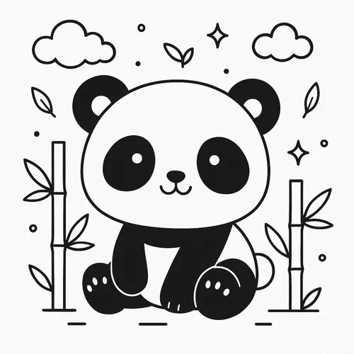 4 Khám phá thế giới gấu trúc trong trang tô màu dành cho bé