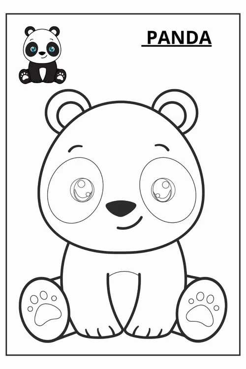 6 Tranh tô màu panda ôm tre siêu cute cho giờ chơi cuối tuần