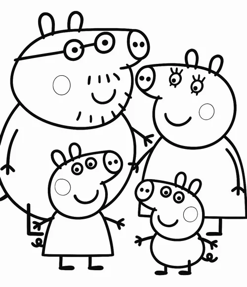 Mẫu tranh Peppa Pig nhảy múa theo nhạc trống vui nhộn.