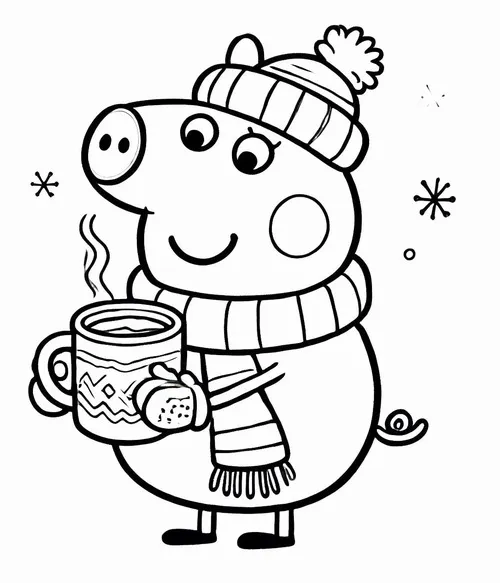 Tải tranh Peppa Pig dạo công viên xanh mát.