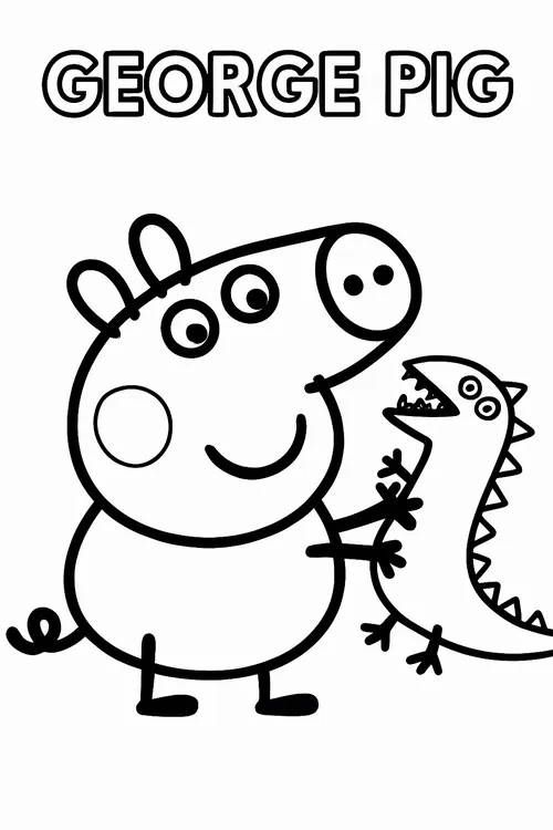 Hoạt động tô màu lợn Peppa đạp xe dưới nắng nhẹ.