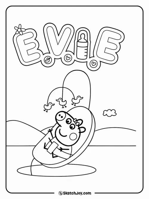 In hình tập tô cô heo nhỏ Peppa đi siêu thị cùng Mummy.